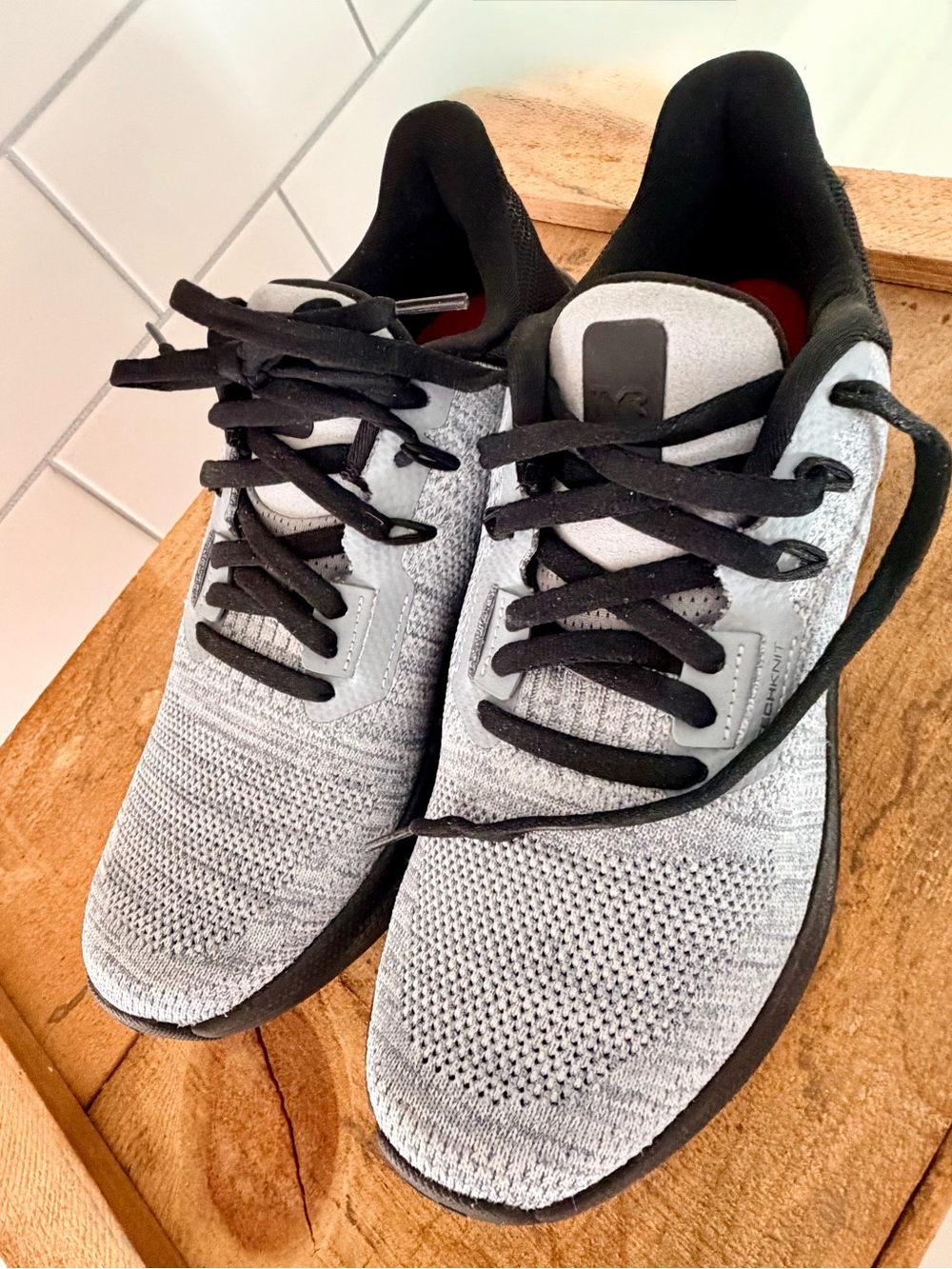 TYR Gray Knit Women’s Sneakers with Black Accents